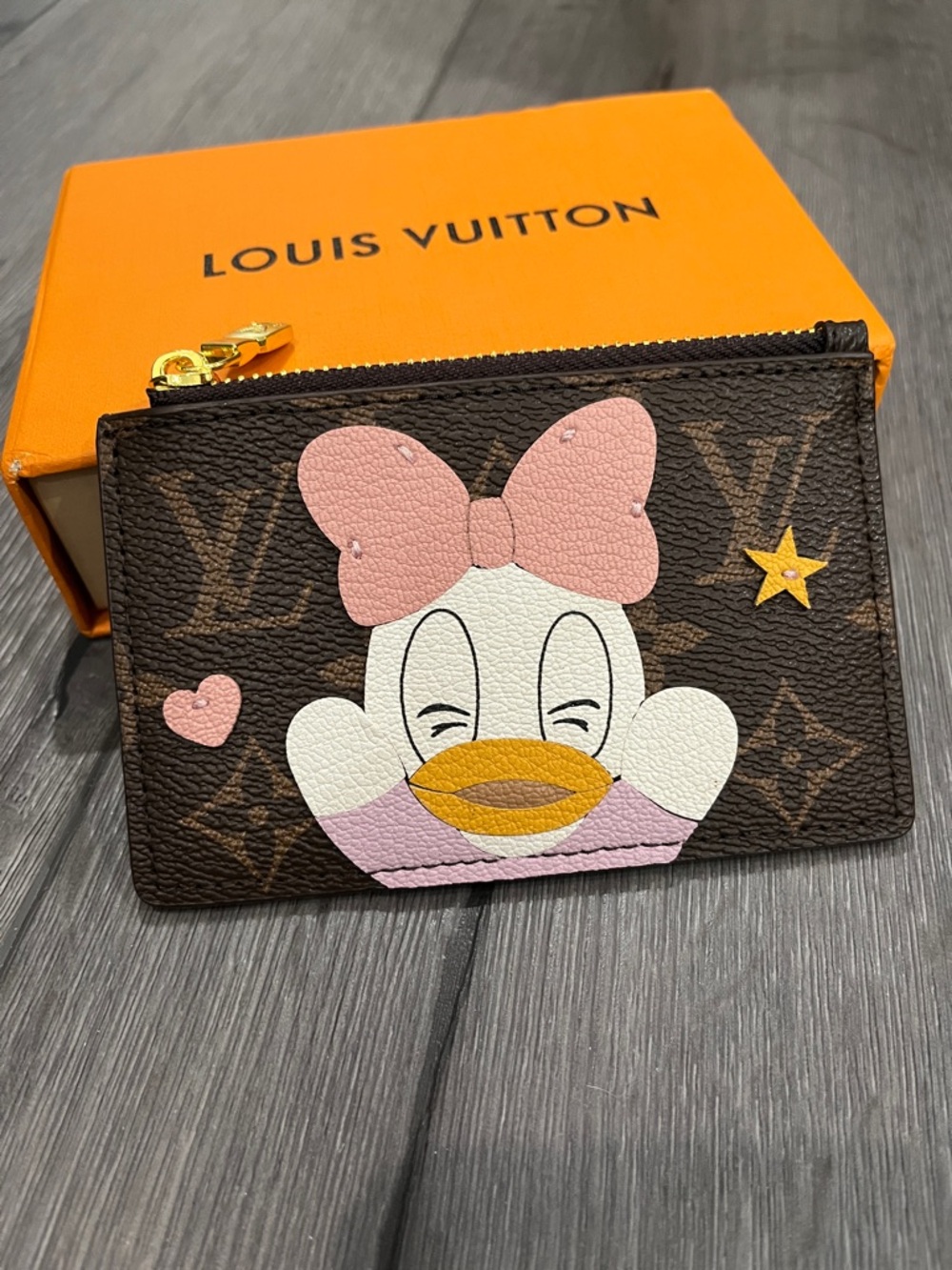 Louis Vuitton Brown Monogram Daisy Duck Coin/Card Holder